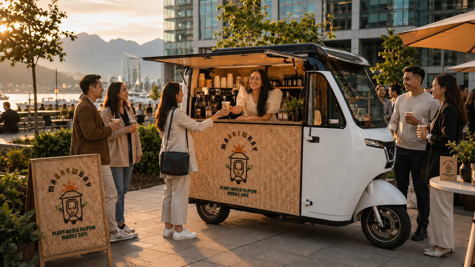 MabrewHay mobile cafe serving guests at a Vancouver event